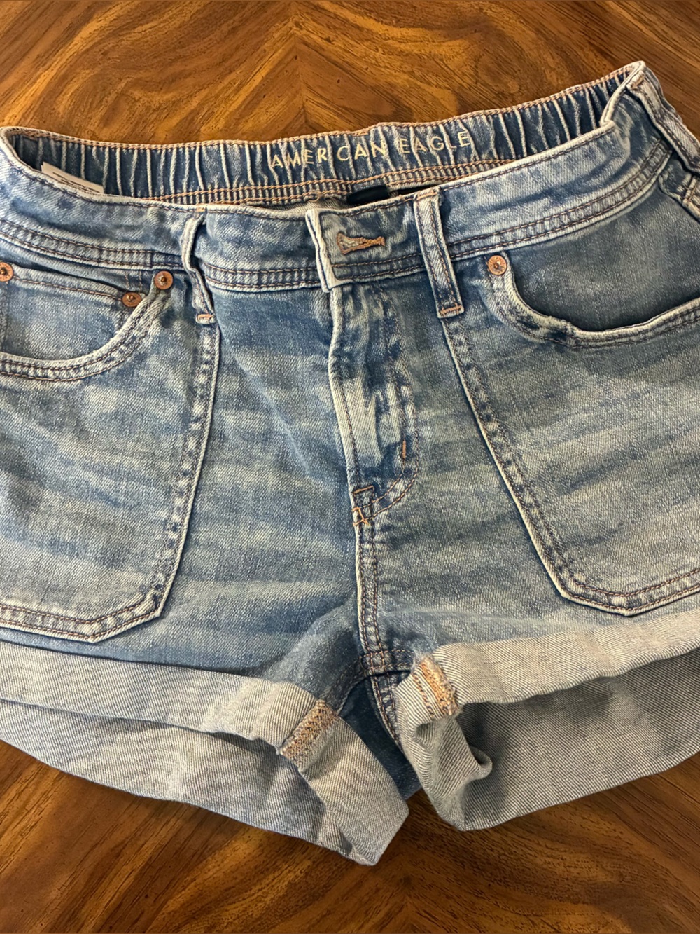 American Eagle Outfitters Light Wash Denim Shorts